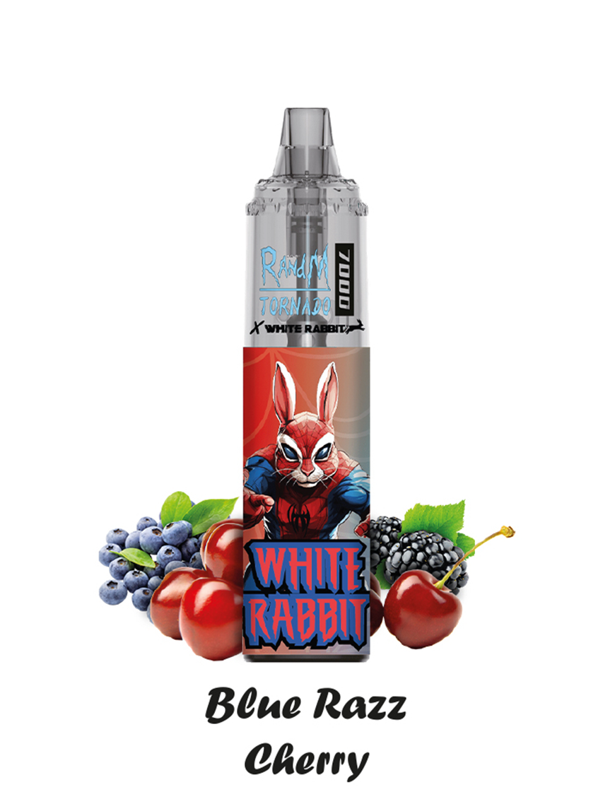 Blue Razz Cherry 2% TORNADO 7000-WHITE RABBIT