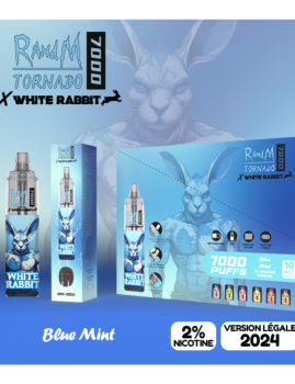 Blue Mint 2% Tornado 7000 -WHITE RABBIT